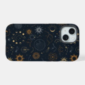 星と惑星 iPhone 15ケース (裏面横)