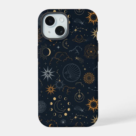 星と惑星 iPhone 15ケース (裏面)