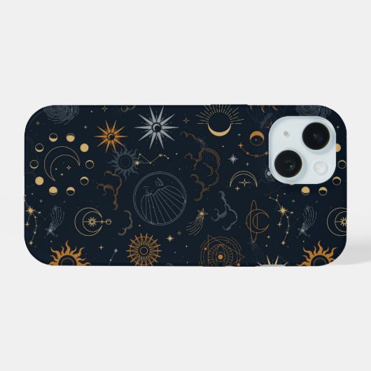 星と惑星 iPhone 15ケース (裏面横)