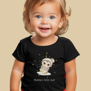 星と文字幼児Tと冬のボホペンギン – トドラーTシャツ