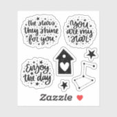 星と星座あなたは私のスターことわざ シール (シート)