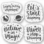 星と星座楽しむすべての瞬間ことわざ シール (正面)