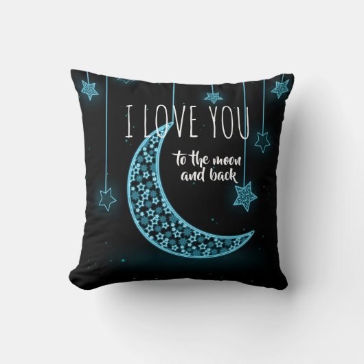 星と月と引用文 クッション (正面)