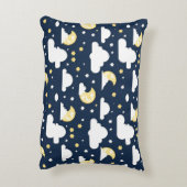 星と月と雲の夜空 アクセントクッション (裏面(縦))