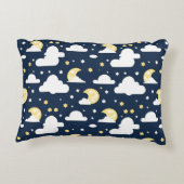 星と月と雲の夜空 アクセントクッション (裏面)