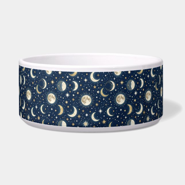 星と月の模様  ボウル (右)