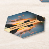 星と月の珍しい冠をかぶった通り ペーパーコースター (アングル)