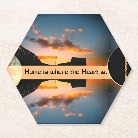 星と月の珍しい冠をかぶった通り ペーパーコースター (正面)