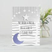 星と月の男の子の赤ちゃんシャワー 招待状 (スタンド正面)