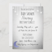 星と月の男の子の赤ちゃんシャワー 招待状 (裏面)