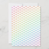 星と月の虹の魔法のユニコーン赤ちゃんシャワー 招待状 (裏面)