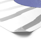 星と月の赤ちゃんシャワーへようこそパーソナライズされた ポスター (角)