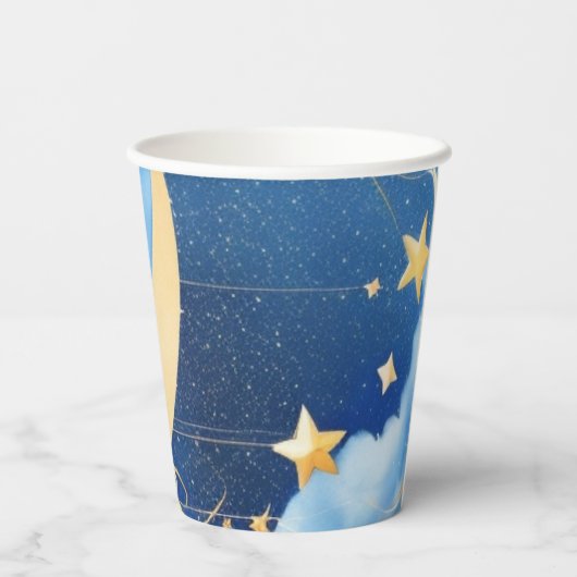 星と月の赤ちゃんシャワー 紙コップ (裏面)