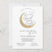 星と月の郵送による赤ちゃんシャワー 招待状 (正面)