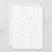 星と月の郵送による赤ちゃんシャワー 招待状 (裏面)