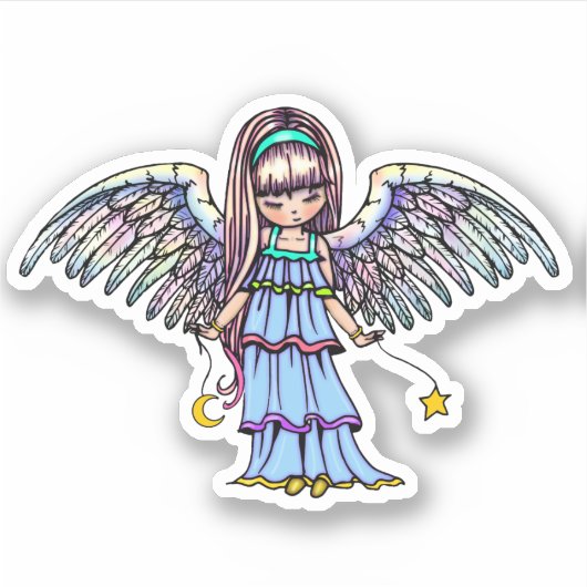 星と月を持つスイートエンジェル シール (正面)