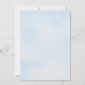 星と月テディベアーブルーボーイズベビーシャワー 招待状 (裏面)