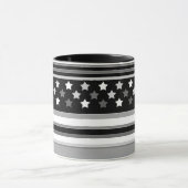 星と横ストライプ模様 マグカップ (中央)
