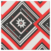 星と正方形シェブロン生地 ファブリック (クローズアップ)