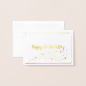 星と母の日トレイル金箔カード 箔カード (封筒付き正面)