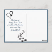 星と水彩犬 ペットの喪失に対する哀悼 ポストカード (裏面)