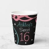 星と渦巻きスウィート16 紙コップ (正面)