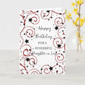 星と渦巻き娘法律誕生日 カード (黄色い花)