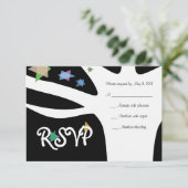 星と生命の木バルミツワー招待状 出欠カード (スタンド正面)