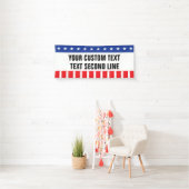 星と縞の赤白青を 横断幕 (インサイチュ)