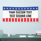 星と縞の赤白青を 横断幕 (トレードショー)