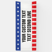 星と縞の赤白青を 横断幕 (縦)