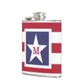 星と縞模様モノグラム様式化 フラスク (左)
