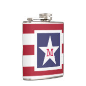 星と縞模様モノグラム様式化 フラスク (右)