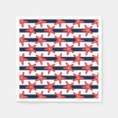 星と縞模様 スタンダードカクテルナプキン (正面)