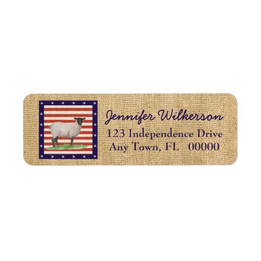 星と縞羊 ラベル (正面)