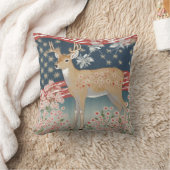 星と縞鹿 クッション (ブランケット)