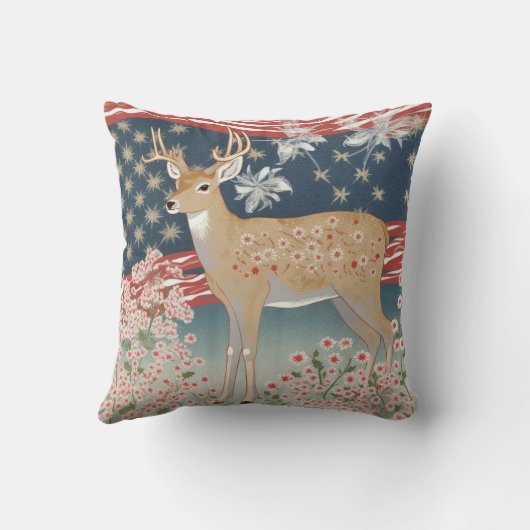 星と縞鹿 クッション (裏面)