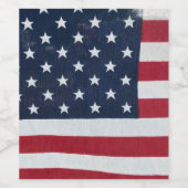 星と縞 ワインラベル (シングルラベル)