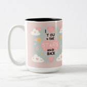 星と背中:愛パーソナライズされた ツートーンマグカップ (左)