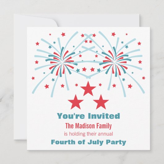 星と花火の招待状 招待状 (正面)