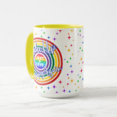 星と虹でまた幸せに目覚めた マグカップ (正面左)