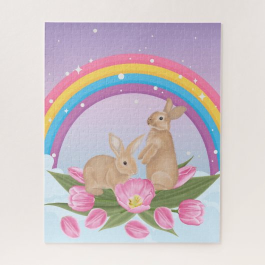 星と虹の下のブンニーのパズル ジグソーパズル (縦)
