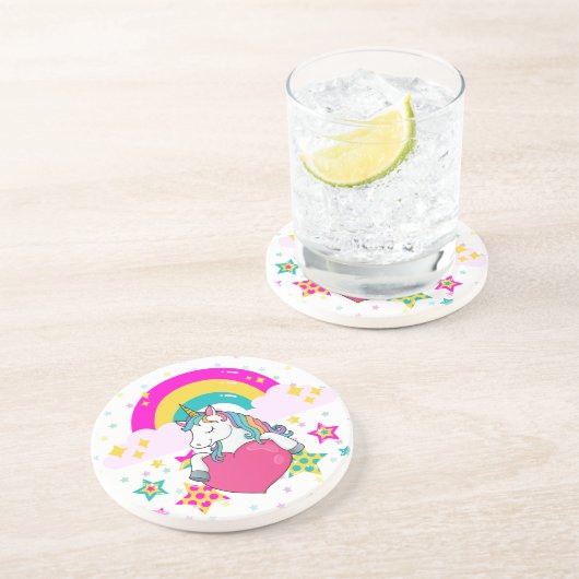 星と虹色のユニコーン コースター (側面)