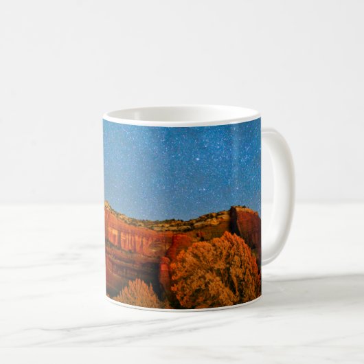 星と赤い岩 コーヒーマグカップ (正面右)