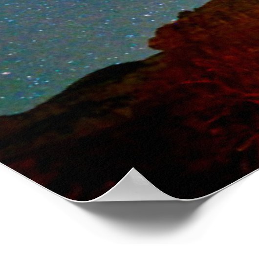 星と赤い岩 ポスター (角)