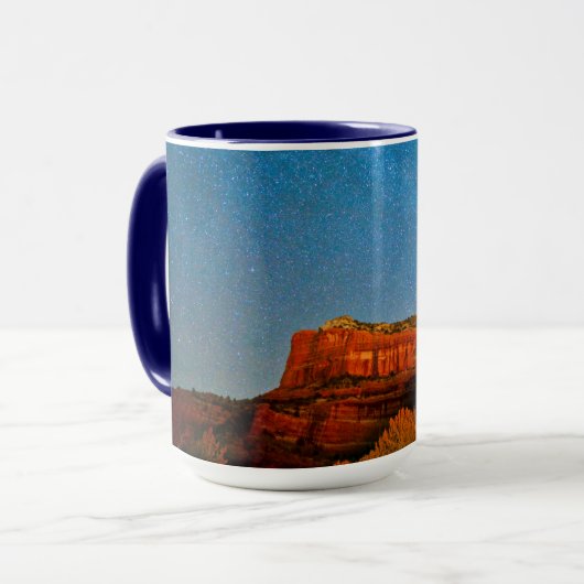 星と赤い岩 マグカップ (正面左)