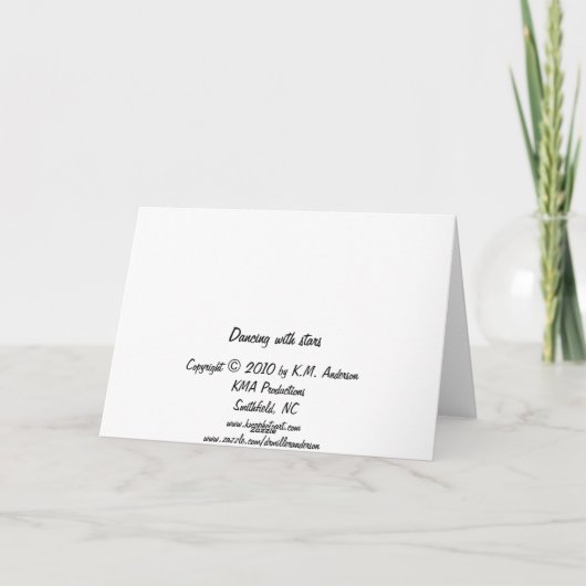 星と踊ること カード (裏面)