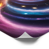 星と銀河系の違う写真 ポスター (角)