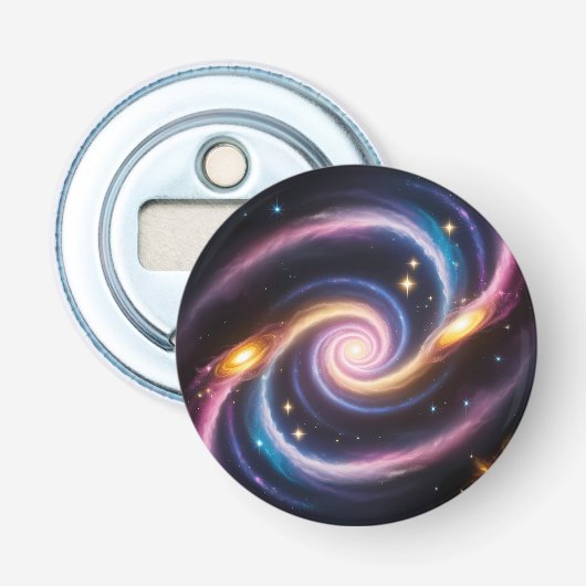 星と銀河系の違う写真 栓抜き (正面)