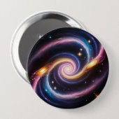 星と銀河系の違う写真 缶バッジ (正面&裏面)